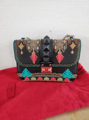 Valentino Garavani Tasche Crossbody GlamLock Handtasche schwarz Bunt Bestickt  - Bild 1 von 4