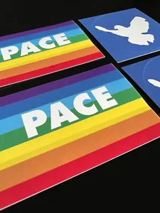 4er Set FRIEDEN PACE Aufkleber | Friedenstaube Peace Sticker | KEIN KRIEG NO WAR - Bild 1 von 2