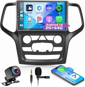 Hikity [2+64G] Android 13 Stereo for Jeep Grand Cherokee LHD 2014-2020, 9 Inch - Picture 1 of 7