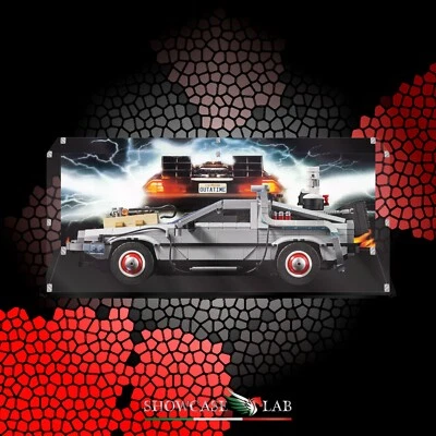 TECA IN PLEXIGLASS ACRILICO-SHOWCASE-TECA PER SET LEGO 10300 DELOREAN-RITORNO AL - Immagine 1 di 3