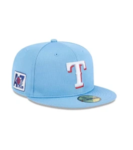 Texas Rangers Mens Light Blue 2025 Spring Training 59FIFTY Fitted Hat New Era - Picture 1 of 5