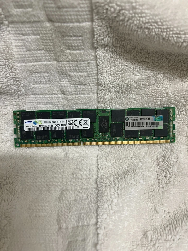 Lot of 16 Samsung 8GB PC3-12800R Server RAM - Image 1 of 1