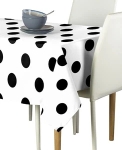 Black Dots on White Signature Tablecloths - Assorted Sizes! - Picture 1 of 1