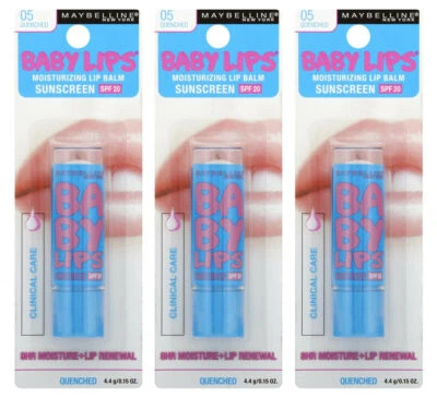 Lote de 3 - Maybelline - Labios Bebé - Bálsamo Labial #05 APAGADO ~ ¡ENVÍO GRATUITO! Foto 1 de 3