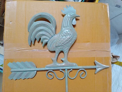 Good Directions Copper Blue Verde Rooster Weathervane- Open Box - Image 1 of 4