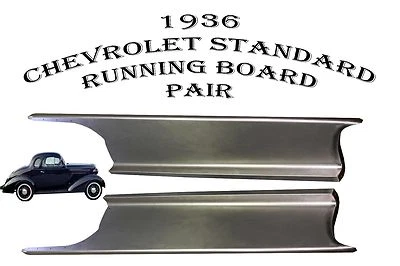 1936 Chevrolet Chevy Standard and Sedan Delivery Steel Running Board Set 36 Foto 1 de 4