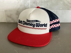 Walt Disney World Vans 50th Anniversary Hat Red/White Trucker Mesh Adj Snapback - Picture 1 of 6