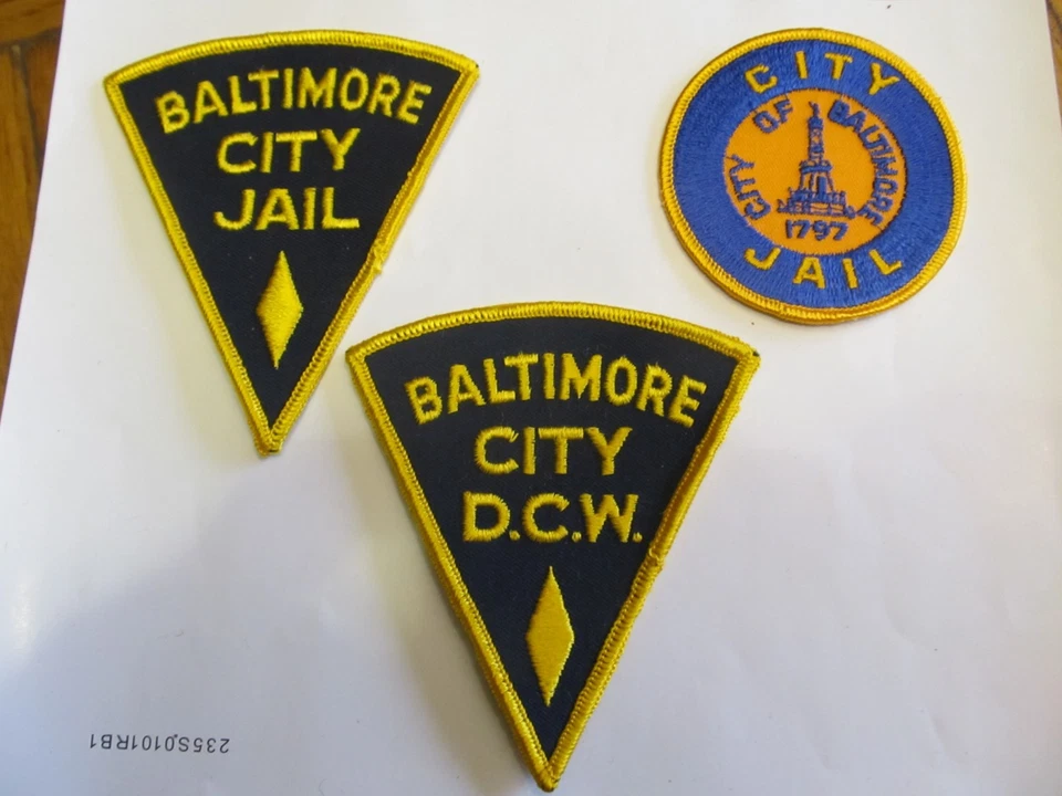 Maryland Baltimore City Jail Patch Set & Womens Left 2 Cheese Cloth - Image 1 of 1