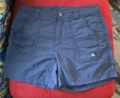 Life is Good Cargo Shorts Womens Sz8 Blue Nylon  Casual Utility Hiking - Image 1 of 2