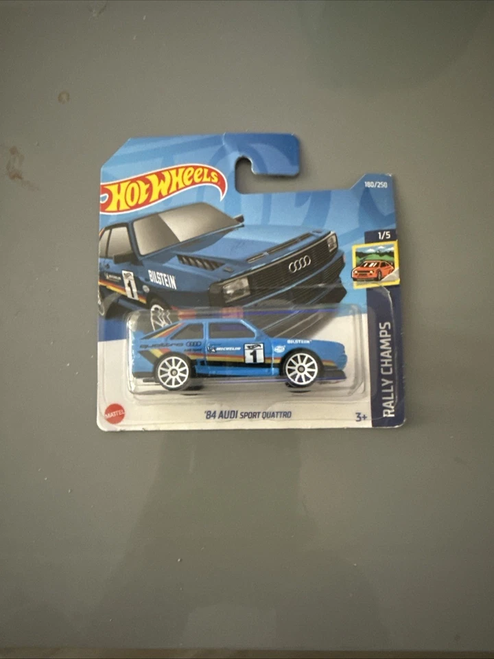 Hot Wheels '84 Audi Sport Quattro Rally Champs-2022, Short Card - Image 1 of 1