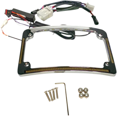 Рама номерного знака светодиодная хромированная Custom Dynamics модели Harley Davidson 1996-2013 годов выпуска - Изображение 1 из 2