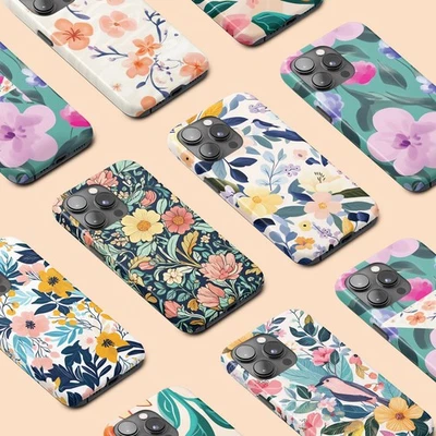 Personalised Phone Case for iPhone 16 16e 15 14 13 Pro Max Watercolour Flowers - Image 1 of 4