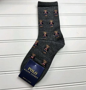 Polo Ralph Lauren Organic Cotton Blend Flag Sweater Bear Socks Size S (23-25cm) - Picture 1 of 3
