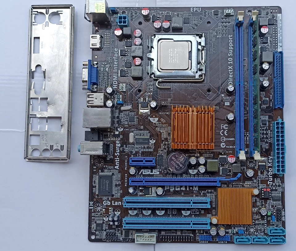 Asus P5G41-M CPU + RAM Placa Base Intel Socket 775 - Imagen 1 de 4