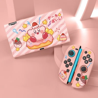 Pink Kirby Anime Nintendo Switch 2 Case Cover Shell Skin Accessories For Joycon - Image 1 of 3