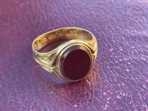 22 Ct Gold Carnelian Signet Ring - Picture 1 of 6