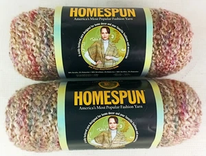 Lion Brand Homespun Yarn 2 Skeins 362 Quartz USA Acrylic 370 yds Total Bulky 5 - Picture 1 of 4