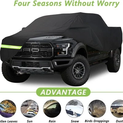 Full Car Cover Waterproof Oxford Sun UV Dust Rain Protection for F150 Ram TUNDRA Foto 1 de 4