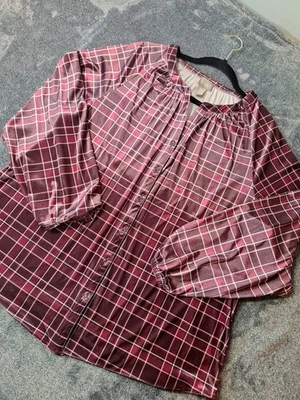 Chico's Velour Peasant Button Up Blouse Womens 3 (XL) Plum Purple Holiday Event - Image 1 of 4