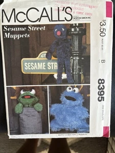 McCalls Sewing Pattern 8395 For Sesame Street Muppets Vintage Cut - Picture 1 of 1