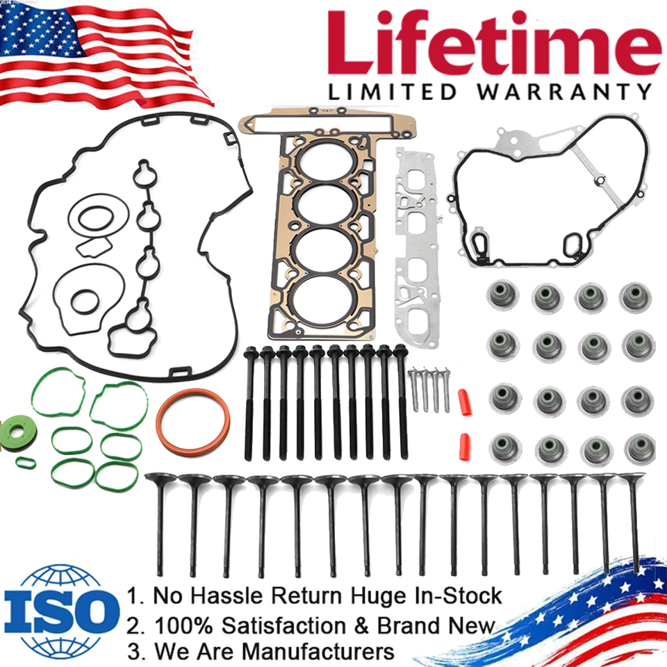 Junta de culata con juego de pernos HS26517PT para Chevrolet Equinox Buick GMC Terrain 2,4 L Foto 1 de 4