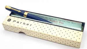 VINTAGE PARKER 17 SUPER DUOFOLD MECHANICAL PENCIL IN DARK BLUE MADE IN ENGLAND - Picture 1 of 9