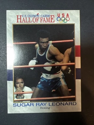 USA 1991 Olympic Hall of Fame #29 SUGAR RAY LEONARD Boxing Card - Image 1 of 2