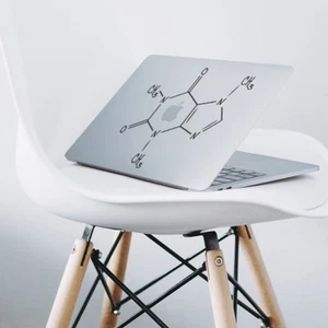 FÓRMULA QUÍMICA DE CAFÉ - Pegatina para Apple MacBook se adapta a todos los modelos de MacBook - Imagen 1 de 3