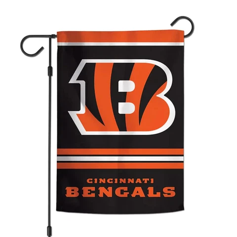 Cincinnati Bengals Football NFL 12.5"X18" Garden Mini Flag 2 Sided Front Yard Cover