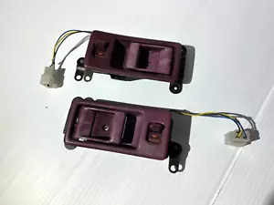 1986-1991 MAZDA RX7 FC OEM MAROON INTERIOR DOOR HANDLE SET - Foto 1 di 4