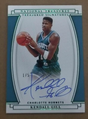 National Treasures Treasured 2020-21 automático verde 1/5 Kendall Gill Foto 1 de 2