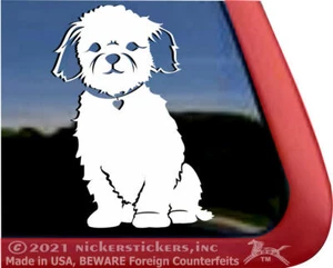 Shih Tzu Dog Sitting High Quality Vinyl Window Decal Sticker - Bild 1 von 3