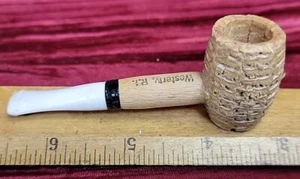 Vintage Antique BUESCHER'S World Famous PIPE Sweet Corn Cob Pipe RI WESTERLY  - Picture 1 of 14