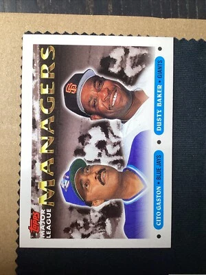 1993 Topps - Major League Managers #514 Dusty Baker, Cito Gaston - Image 1 of 4
