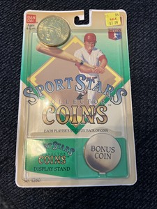 1990 Bandai Sport Stars Collector Coin P. Guerrero w/ Bonus Coin  Unopened
