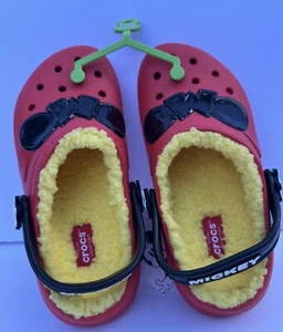 Crocs Lined Disney "Mickey Mouse" BRAND NEW J2 - Picture 1 of 4