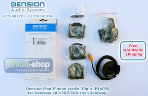 Dension IP44CR9 30pin iPod/iPhone 3G Active Cradle Kit GW100/300/500/Lite - Picture 1 of 3