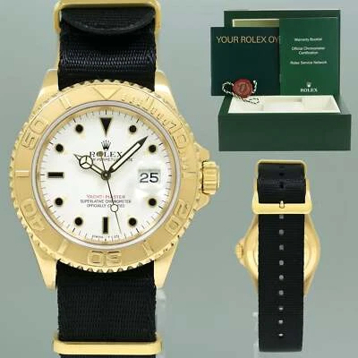 Rolex Yacht-Master Yellow Gold 16628 White Dial Nato 40mm Watch Box - Image 1 of 4