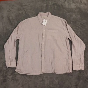 Abercrombie Fitch Shirt Mens Extra Large Brown Linen Island Soft Coastal A&F - Picture 1 of 6