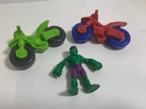 Imaginext Playskool Heroes Marvel Super Hero Adventures Hulk with 2 Motorcycles - Picture 1 of 13