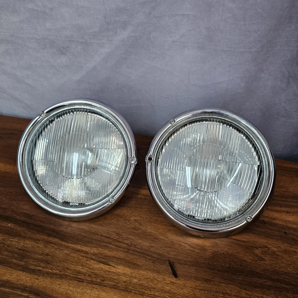 VW T2 H4 Bulli Scheinwerfer bis 73 Bosch mit Chromring 211 941 040 H - Bild 1 von 4