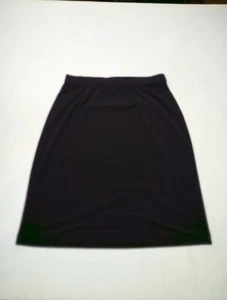 Dana Buchman Elastic Waist Pull On Midi Skirt Black Size Small No Pockets - Picture 1 of 5