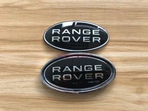 2PCS Black For Land Rover Range Rover Freelander Grille tail Gate Emblem Badge - Picture 1 of 5