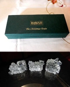 Waterford Marquis Crystal The Christmas Train 3 tlg. Set Retired - Neu im Karton - Bild 1 von 3