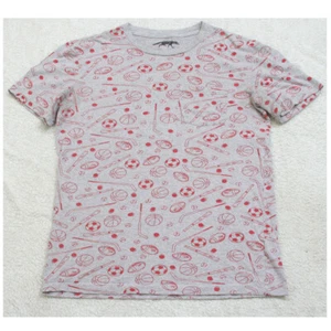 C. Hero Gray Red Graphic Pocket T-Shirt Top Short Sleeve Mans Small Cotton 1133 - Picture 1 of 5