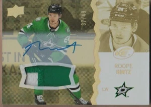 ROOPE HINTZ PATCH AUTO 2023-24 Upper Deck Ice Gold JERSEY AUTOGRAPH /49 CARD # 2 - Picture 1 of 2