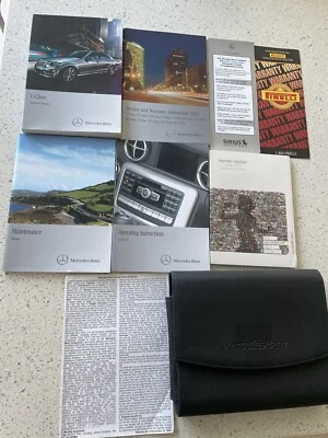 Mercedes C250 C300 C63 2013 AMG juego manual del propietario + manual de navegación + estuche fabricante de equipos originales🟠 Foto 1 de 4