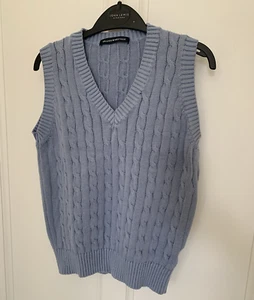 Brandy Melville Light Blue Knit Sleeveless Jumper Vest - Picture 1 of 7