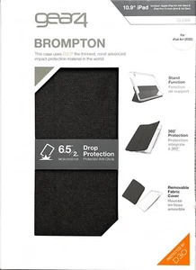 Gear4 Brompton Folio Case iPad Pro 10.9(1st & 2nd Gen)iPad Air 4th Black & clear - Picture 1 of 5
