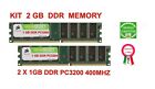2 GB KIT MEMORIA / RAM DDR (2 X 1GB) 400Mhz PC3200 VS1GB400C3 PC FISSO CORSAIR